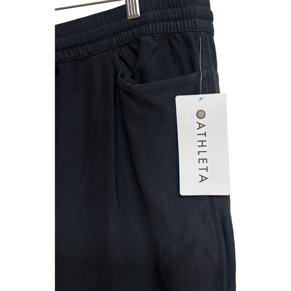 Athleta Farallon Pant Women XL Navy Organic Cotton Drawstring Casual Travel New - Picture 3 of 8